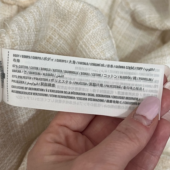 Abercrombie and Fitch Oversized Tweed button down shirt Minimalist Size Medium - Picture 11 of 13